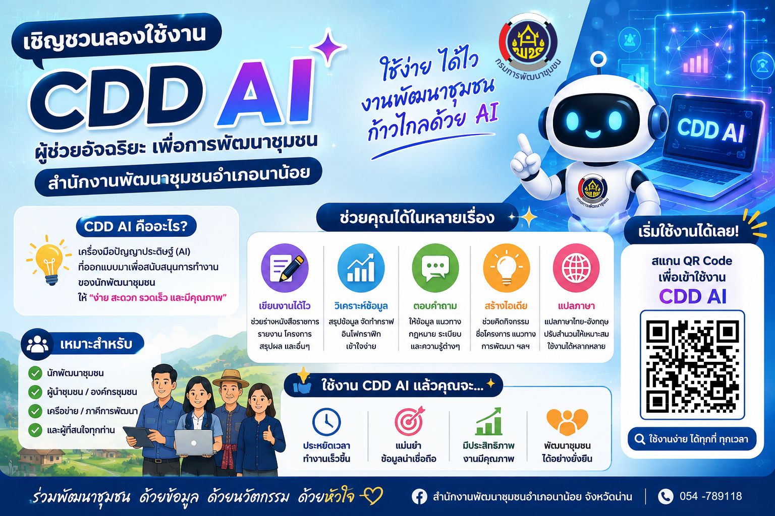CDD AI ผู้ช่วยงานพัฒนาชุมชนยุคใหม่